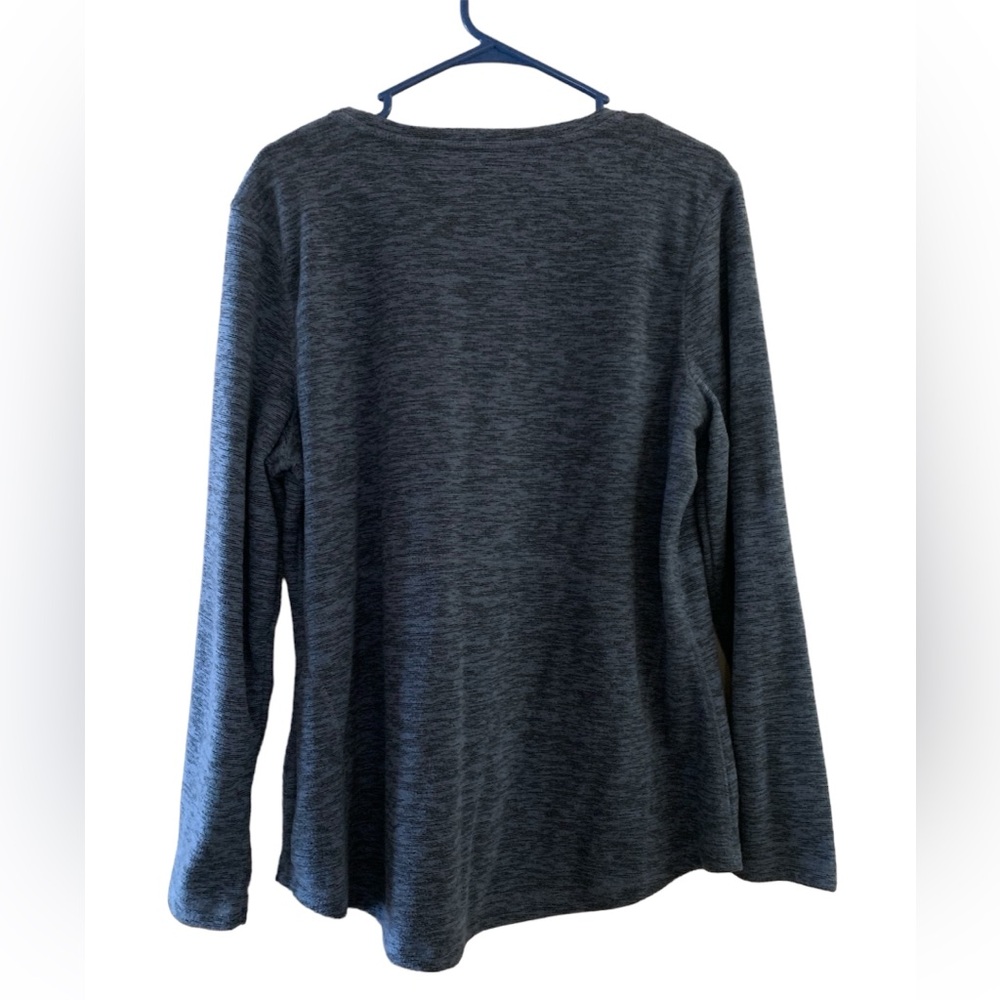 Blue heathered long sleeve shirt